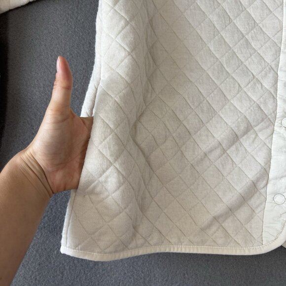 Columbia Quilted Snap Jacket Womens Size L Beige Lightweight Casual Outdoor Coat - Picture 4 of 16